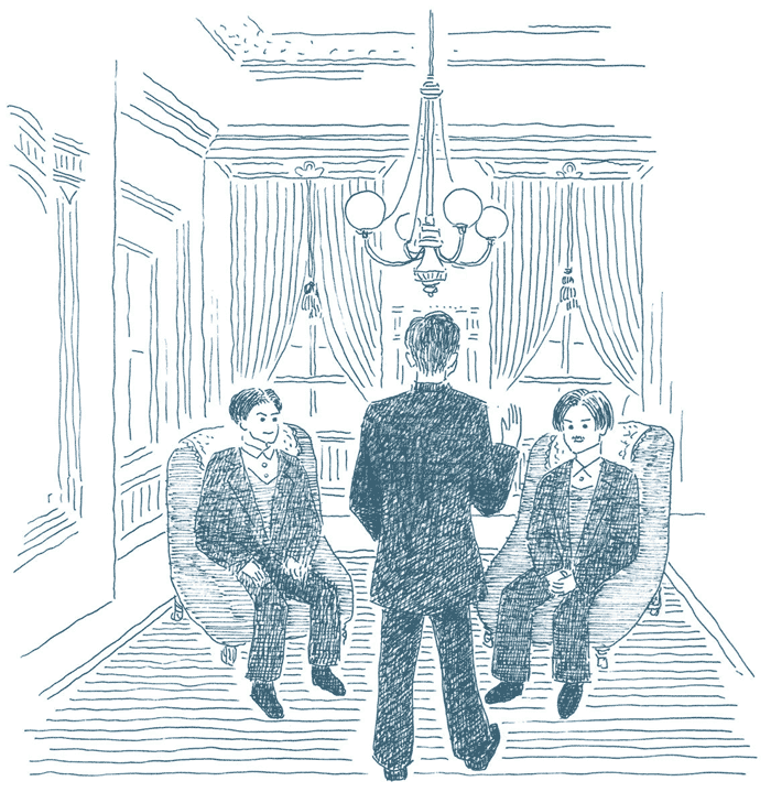 アーリントンホテルの伊藤博文と仙之助たち