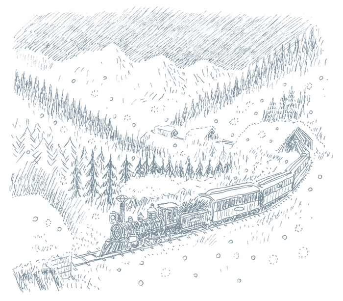 シエラネバダ山脈越えの列車